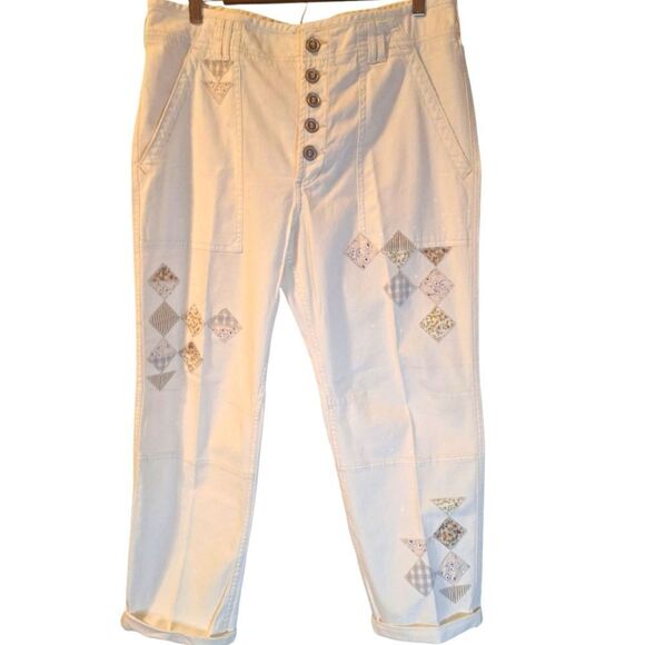 Pilcro Anthropologie The Wanderer patched utility pants 32 - Picture 2 of 7